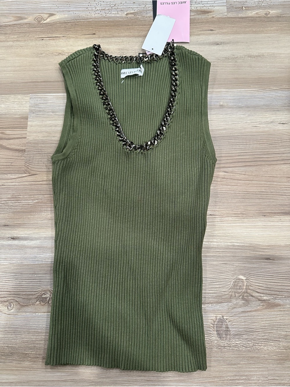 Avec Les Filles Chain Trim Tank women’s XS
